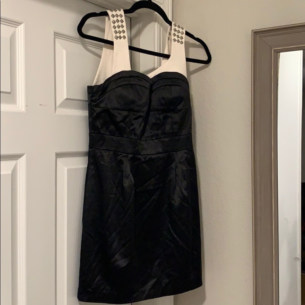 Black & cream dress with studs